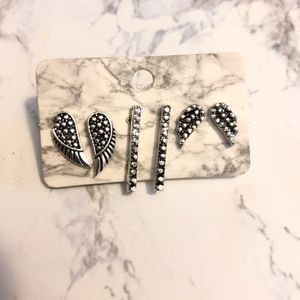 {IDELLA} dainty wing stud earring set